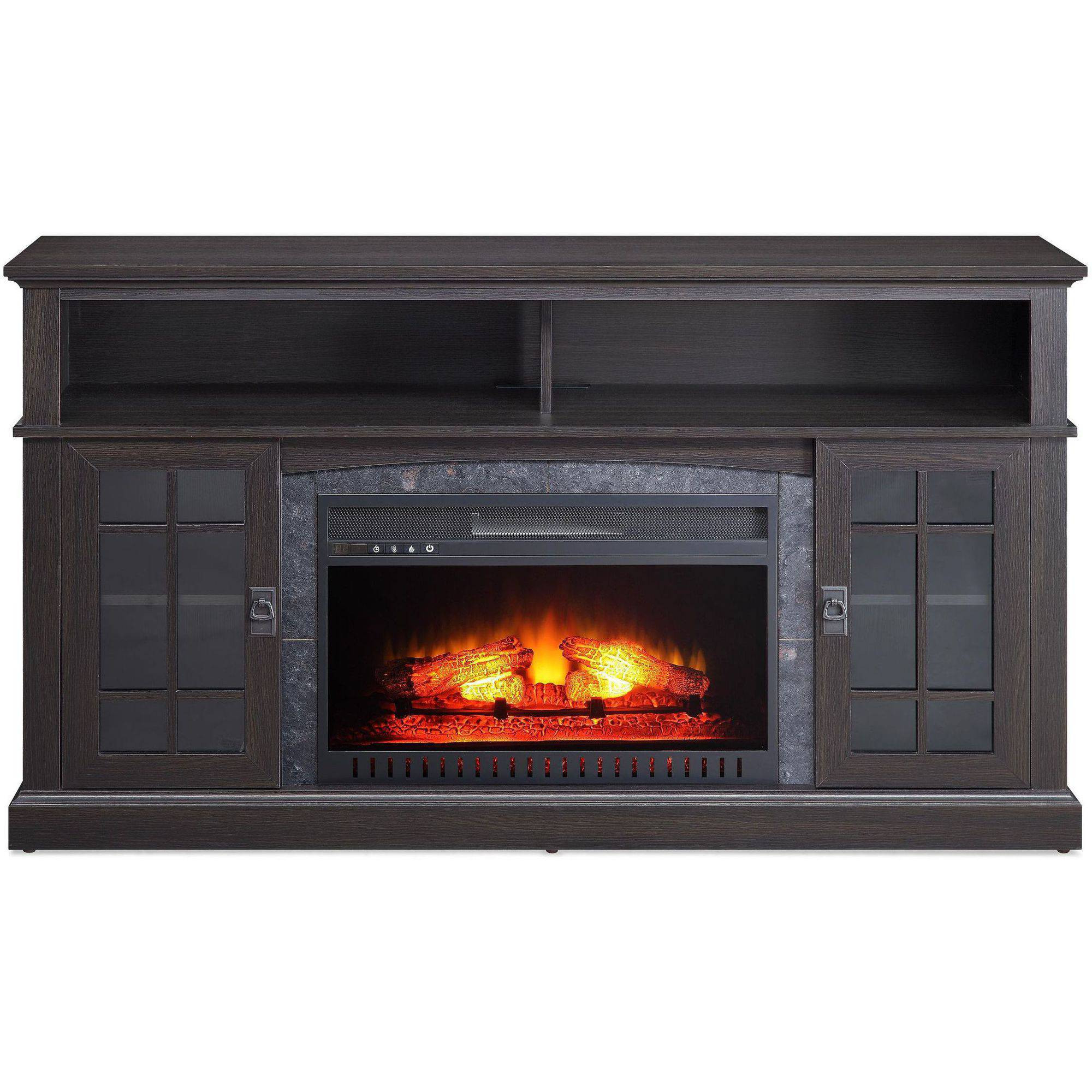 Best ideas about Fireplace Heater Tv Stand
. Save or Pin Media Fireplace TV Stand TVs up to 65" Black White Now.