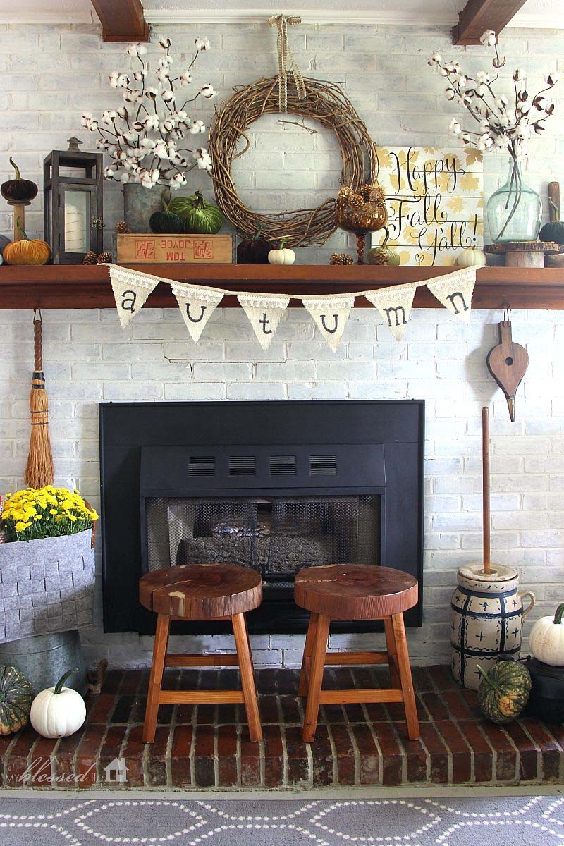Best ideas about Fireplace Mantel Decorating Ideas
. Save or Pin 30 Amazing fall decorating ideas for your fireplace mantel Now.