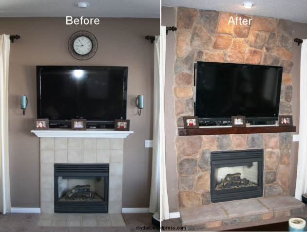 Fireplace Remodel DIY
 Fireplace Remodel With Stone