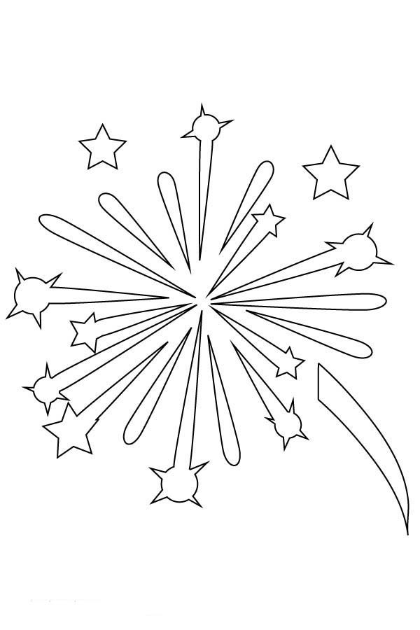 Firework Coloring Pages
 Fireworks in the Sky Coloring Page Download & Print