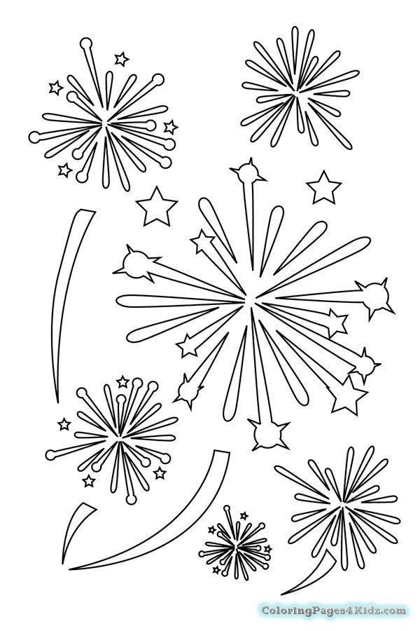 Firework Coloring Pages
 Coloring Pages Preschool Fireworks