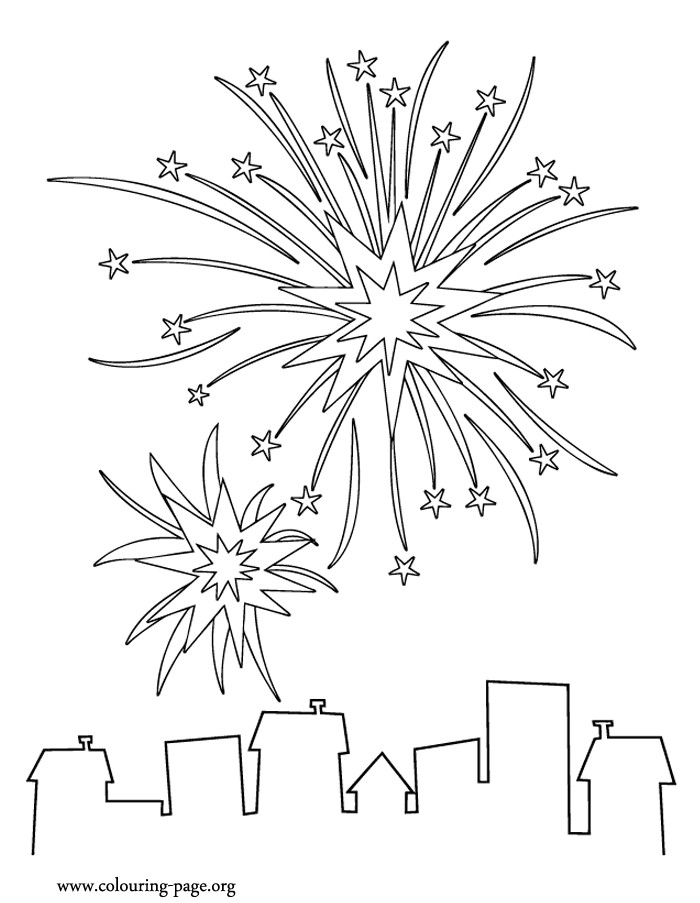 Firework Coloring Pages
 fireworks coloring pages
