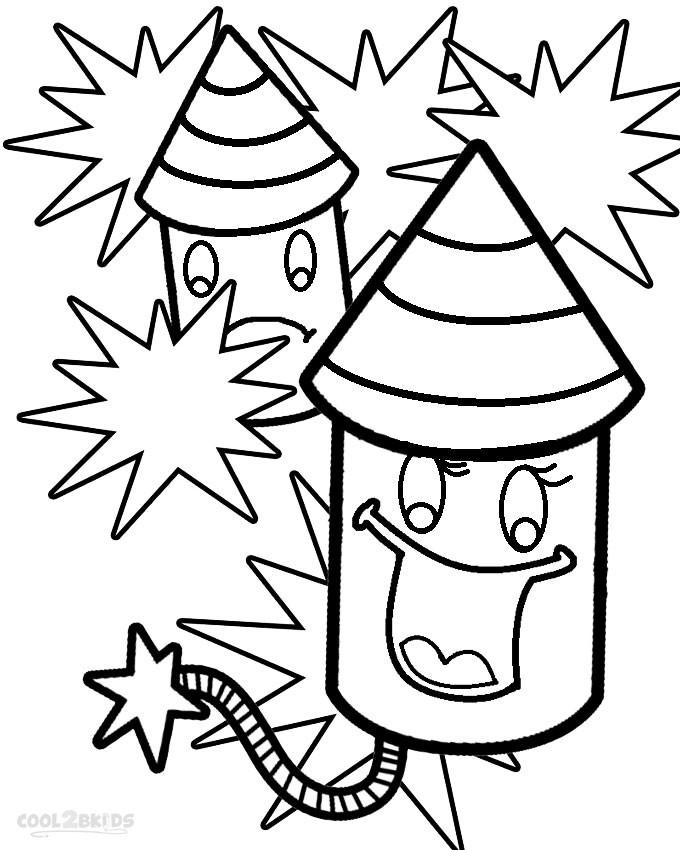Firework Coloring Pages
 Printable Fireworks Coloring Pages For Kids