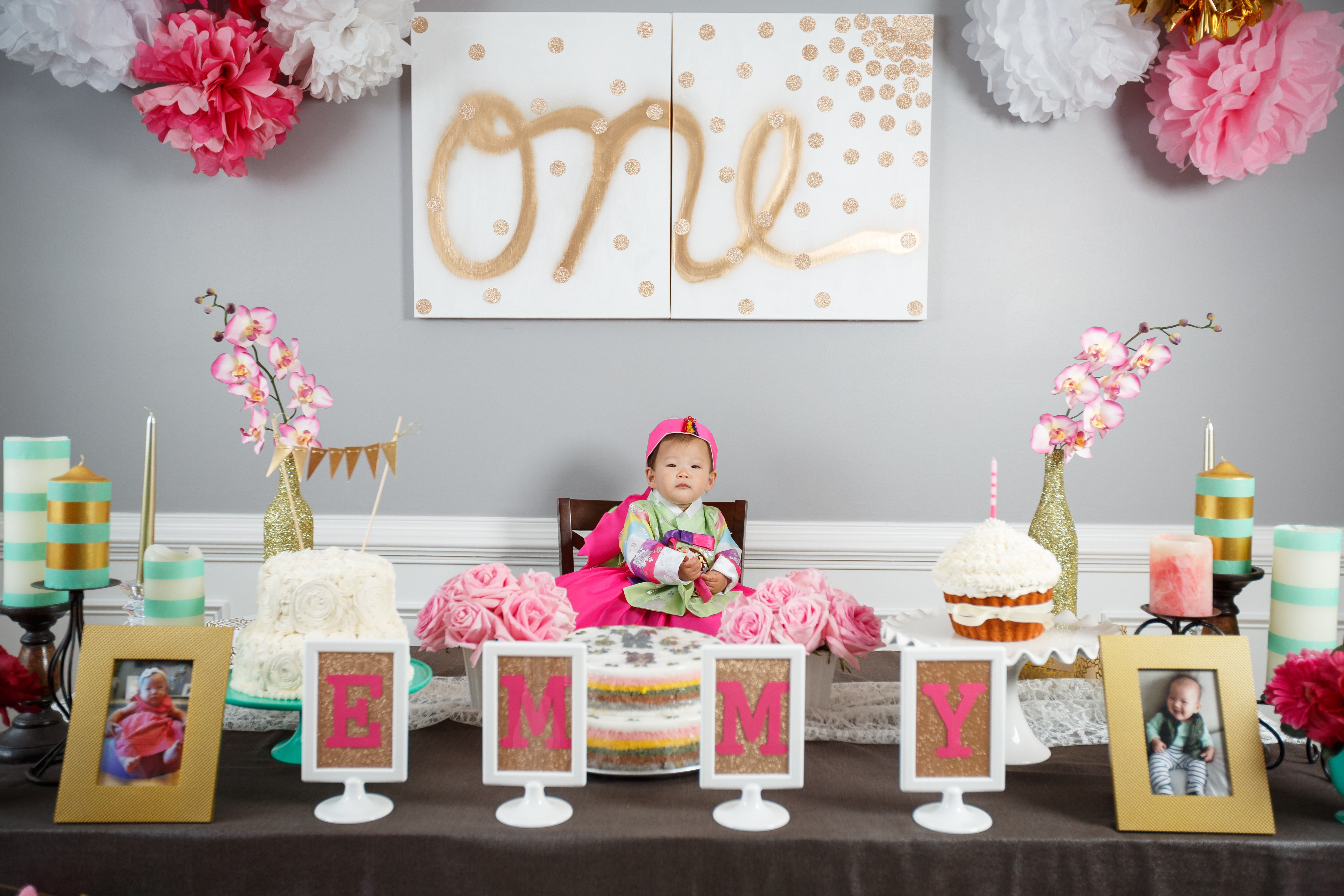 First Birthday Decoration Ideas
 Emmy s Dohl Korean 1st Birthday Party Love Your Abode