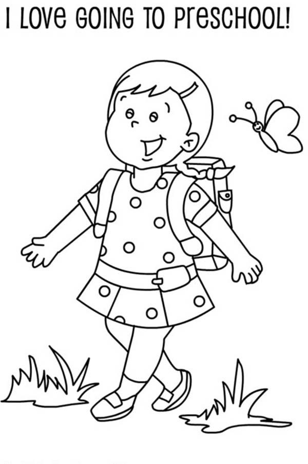 First Day Of Preschool Coloring Sheets
 Kindergarten First Day School Coloring Pages first