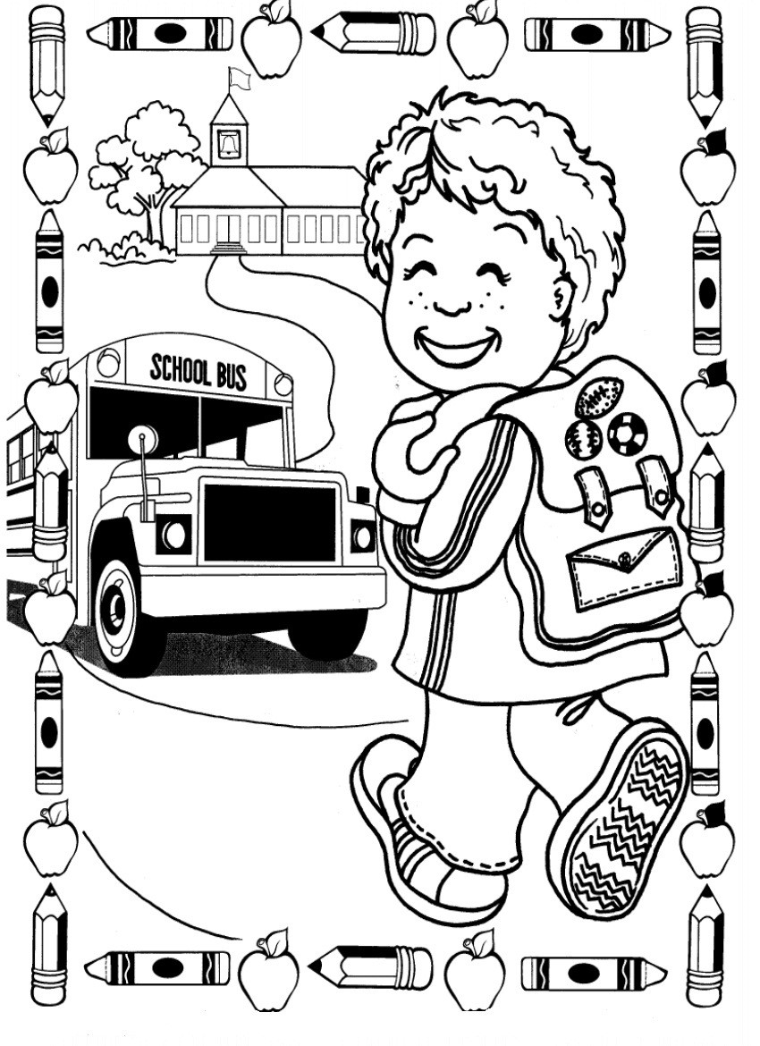 First Day Of Preschool Coloring Sheets
 Free Printable Kindergarten Coloring Pages For Kids