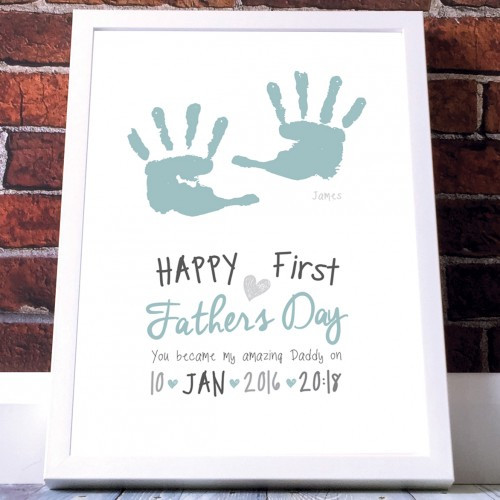 First Fathers Day Gift Ideas
 Personalised Baby Hand Print Father s Day Poster