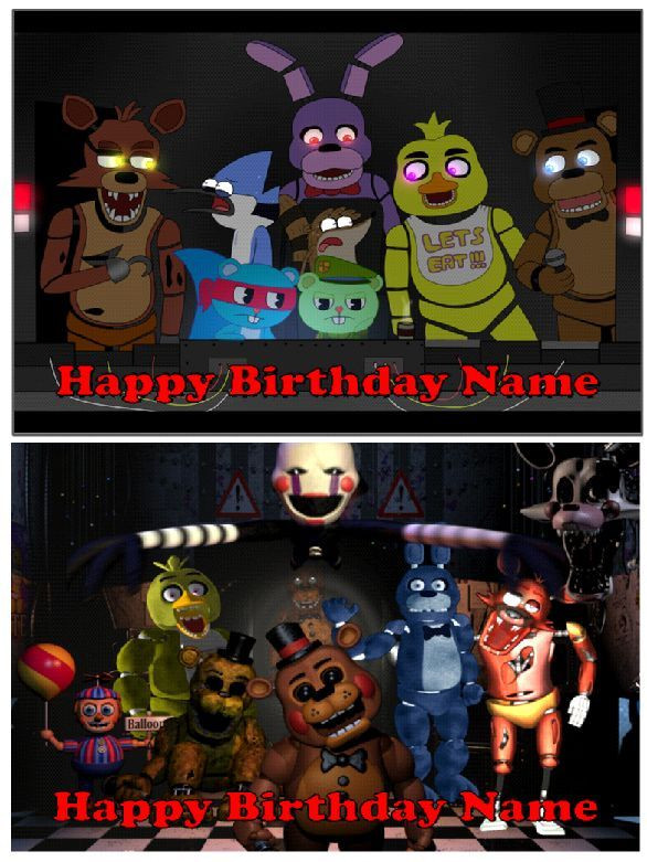 Best ideas about Five Nights At Freddy's Birthday Cake
. Save or Pin EDIBLE CAKE TOPPER FIVE NIGHTS AT FREDDY S ICING PARTY Now.