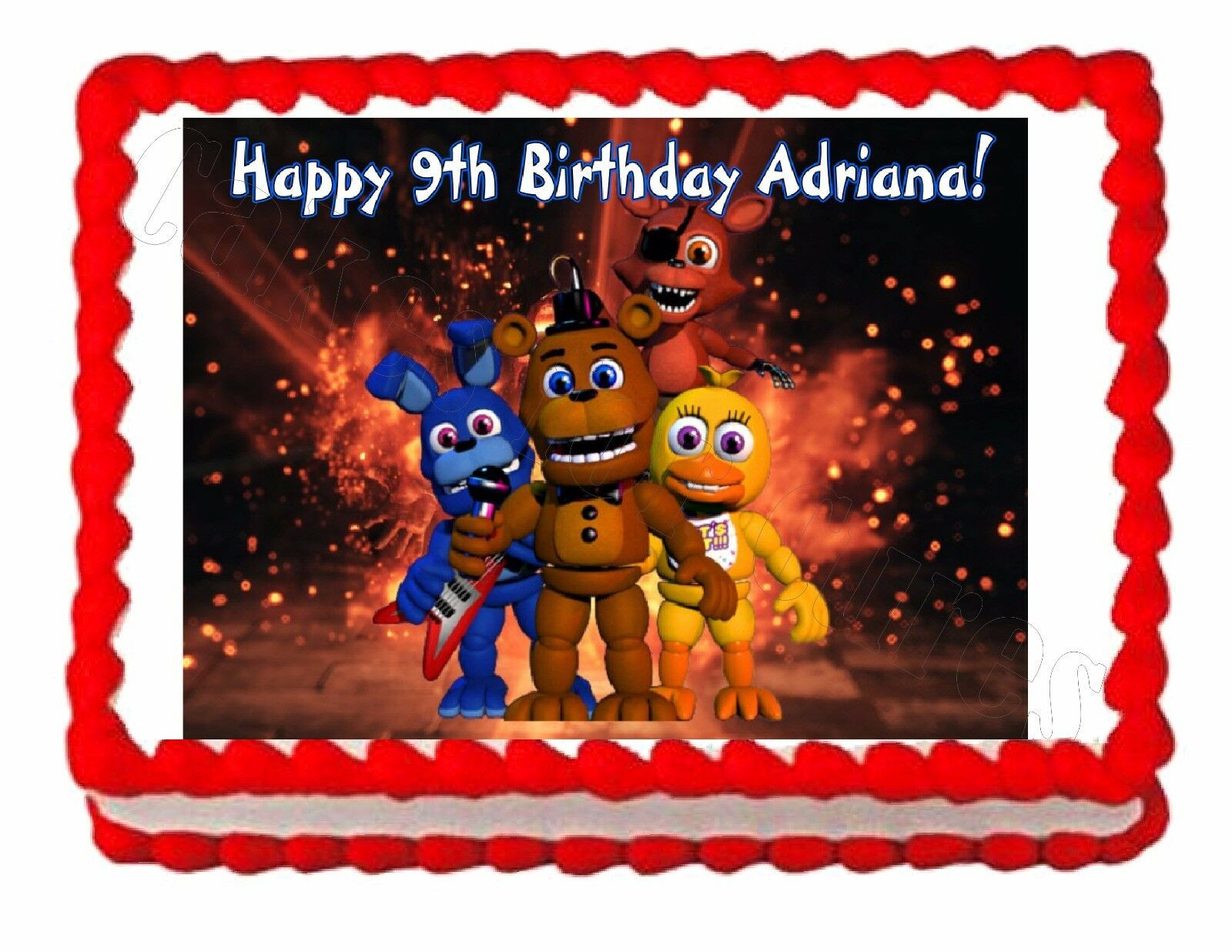 Five Nights At Freddy's Birthday Party
 Five nights at Freddy s FNaF 2 party edible image cake