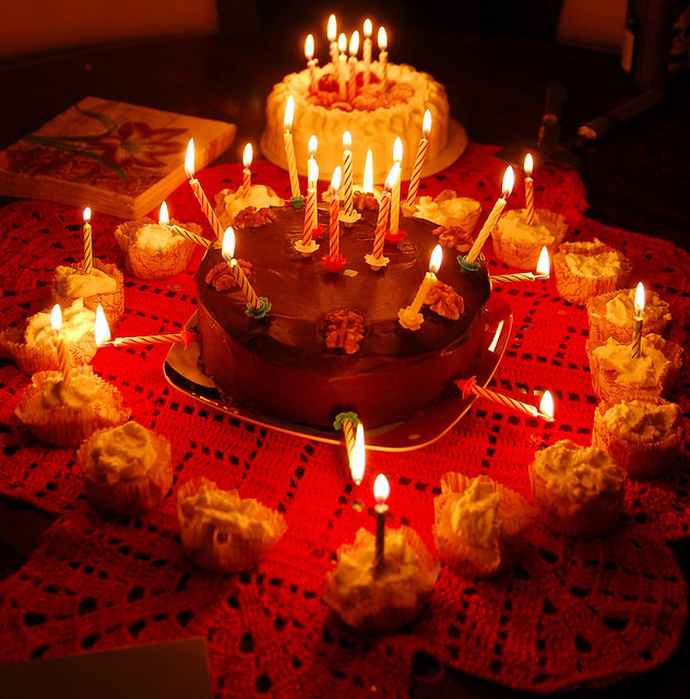 Flaming Birthday Cake
 flaming birthday cake