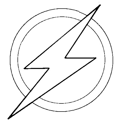 Flash Symbol Coloring Pages
 The flash logo of Barry Allen