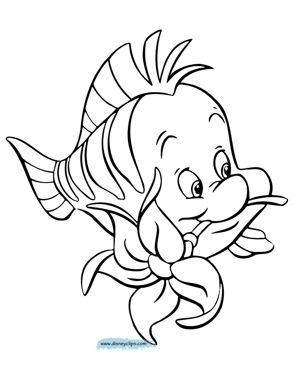 Flounder Coloring Pages
 Top Little Mermaid Flounder Coloring Pages Drawing Free