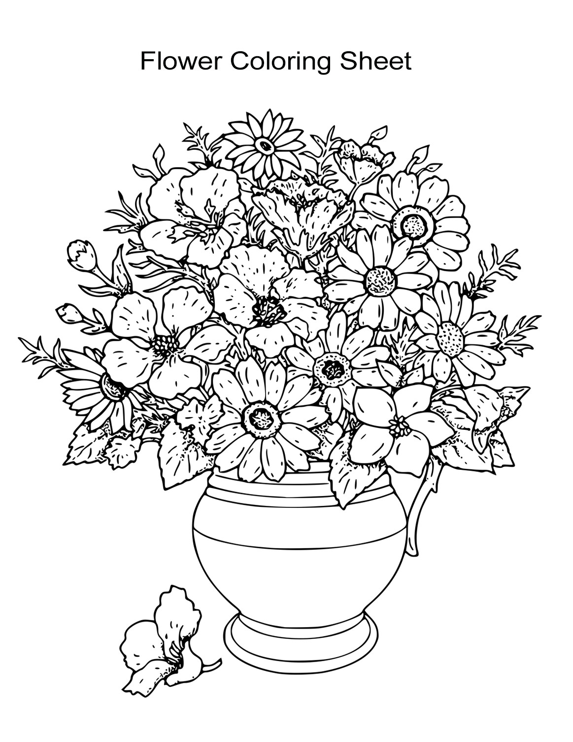 Flower Coloring Sheets For Boys
 10 Flower Coloring Sheets for Girls and Boys Free