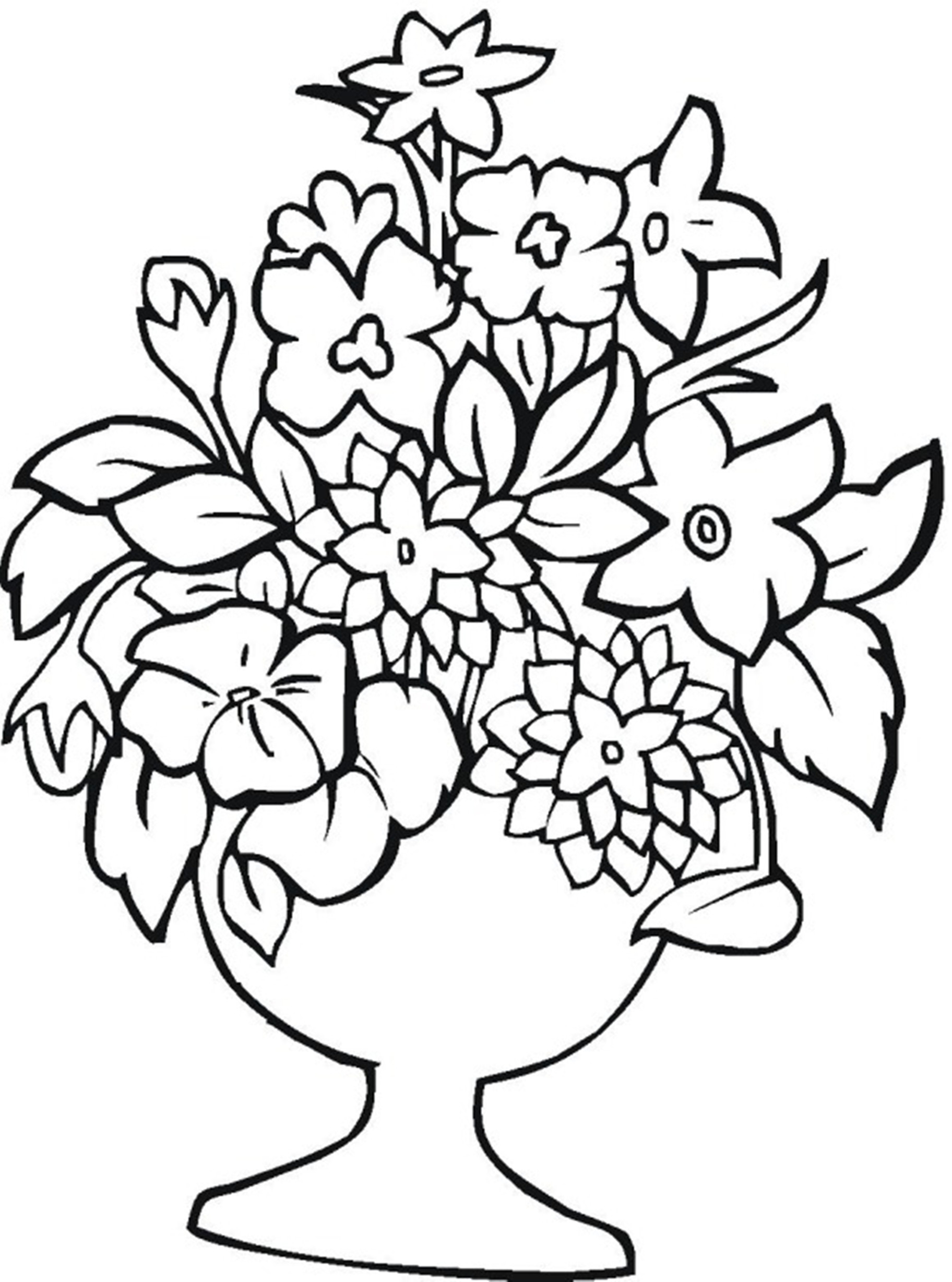 Flowers Coloring Book Pages
 Free Printable Flower Coloring Pages For Kids Best