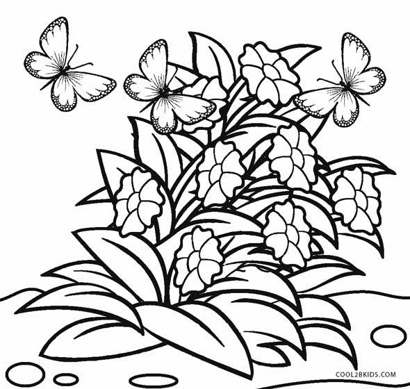 Flowers Coloring Book Pages
 Free Printable Flower Coloring Pages For Kids