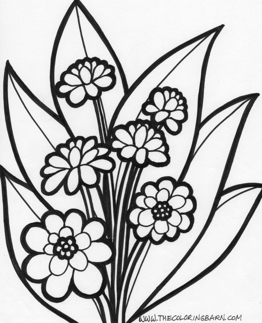 Flowers Coloring Sheet
 summer flowers printable coloring pages Free