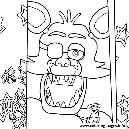 Fnaf Coloring Pages Printable
 Print fnaf foxy to color coloring pages