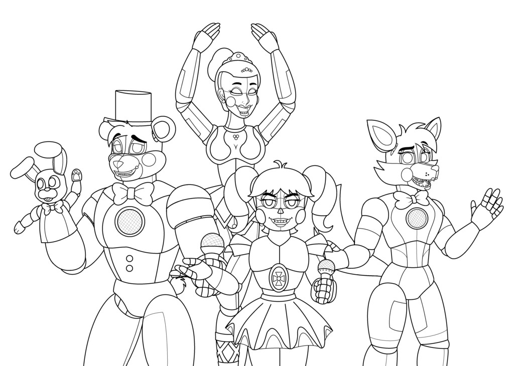 Fnaf Sister Location Coloring Pages
 Sister Location All animatronics by SharontCheerleader