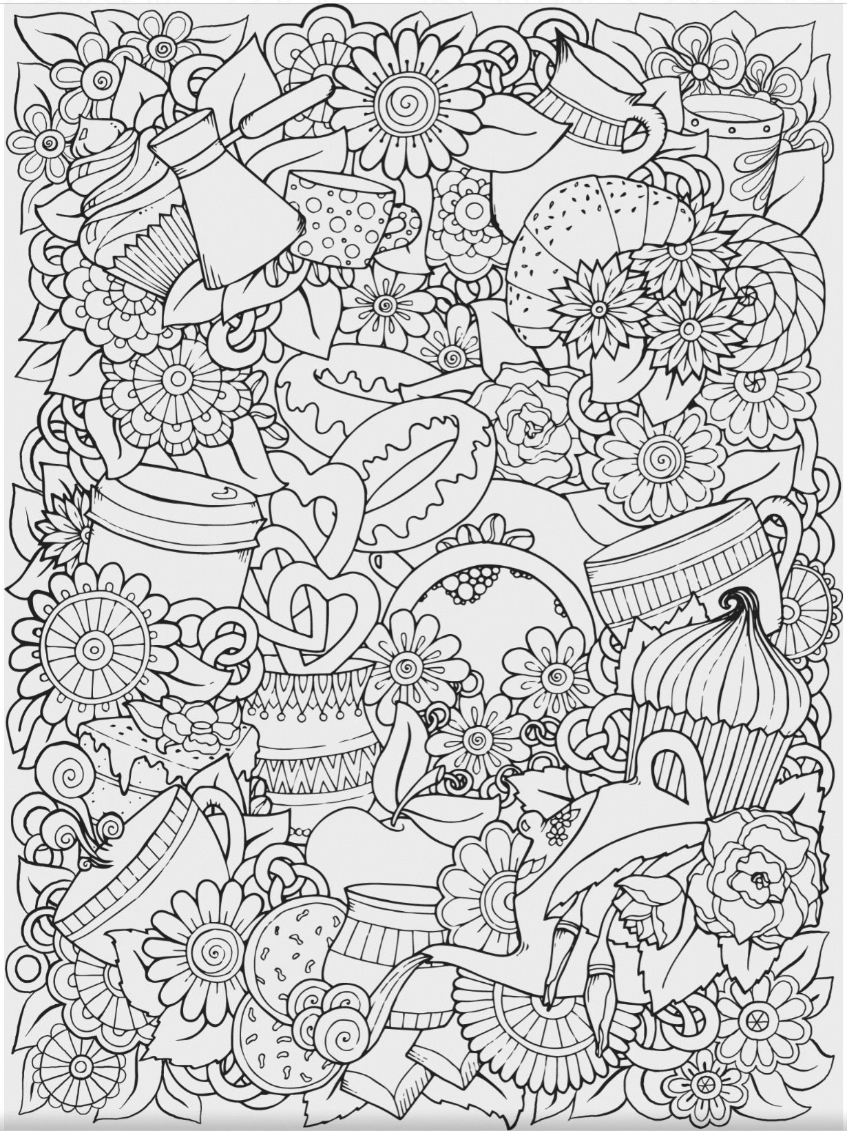 Food Coloring Pages For Adults
 Pin by Carol Ratliff on Relax Color Cinco