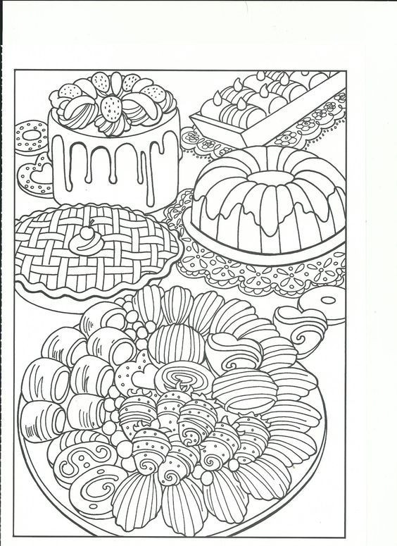 Food Coloring Pages For Adults
 374 best coloring food drinks images on Pinterest