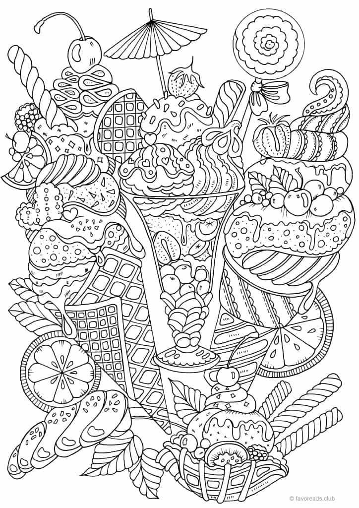 Food Coloring Pages For Adults
 coloring