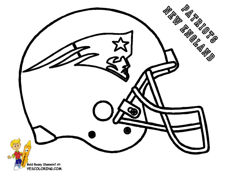 Football Team Coloring Pages For Kids
 Big Stomp Pro Football Helmet Coloring