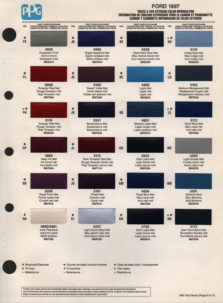 Best ideas about Ford Paint Colors
. Save or Pin 1997 Ford paint colors Now.