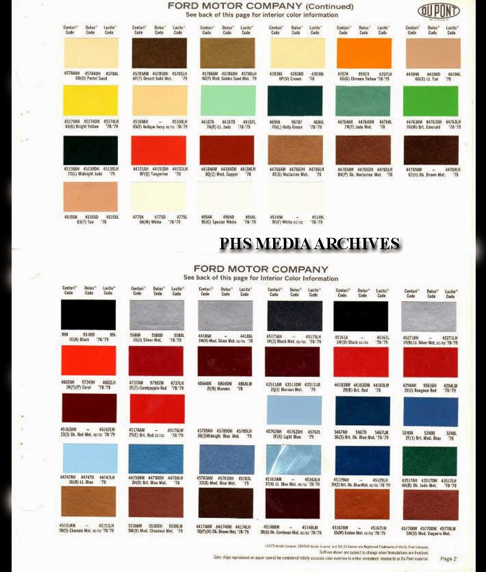Best ideas about Ford Paint Colors
. Save or Pin phscollectorcarworld Restoration Help Series 1979 Ford Now.