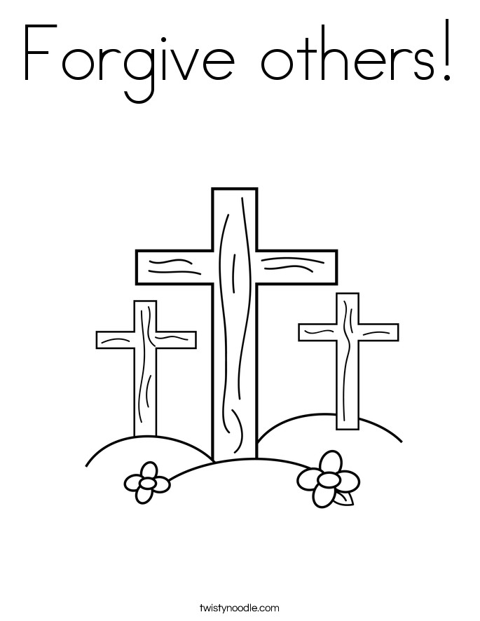Forgiveness Coloring Pages
 Forgive others Coloring Page Twisty Noodle