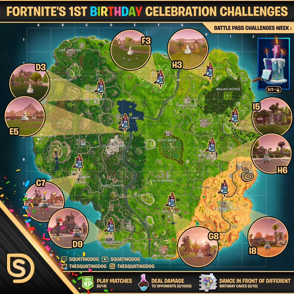 Best ideas about Fortnite Birthday Cake Map
. Save or Pin Fortnite All Birthday Cake locations Dance in front of Now.