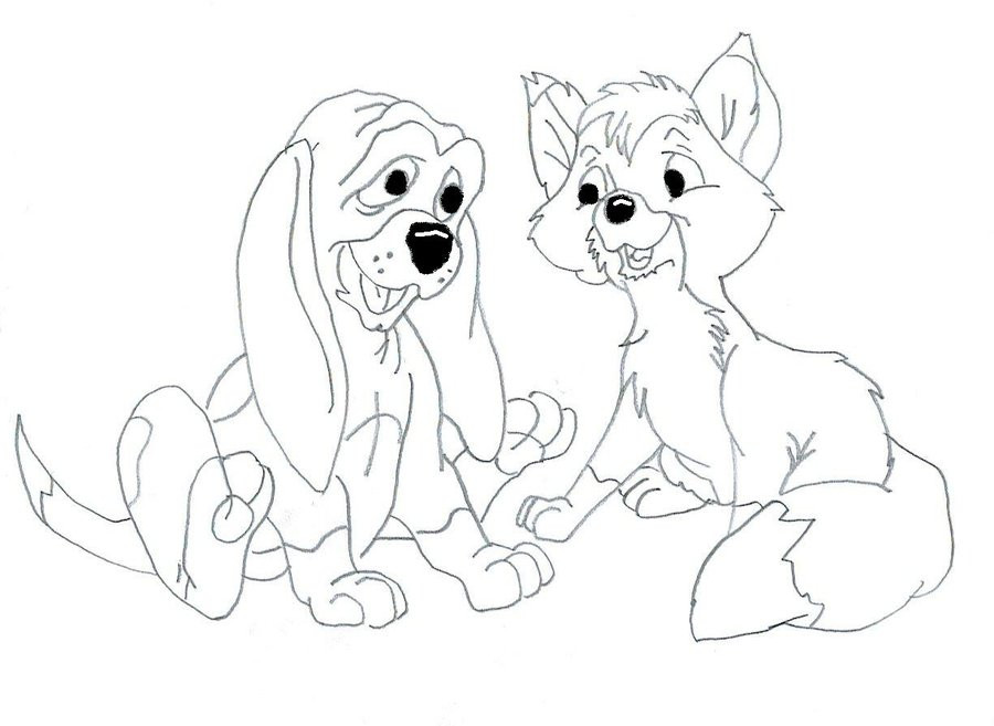 Fox And The Hound Coloring Pages
 The Fox and The Hound by snowangel2012 on DeviantArt