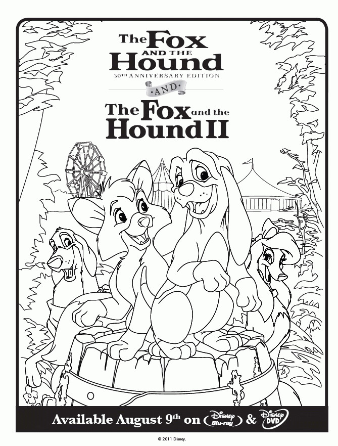 Fox And The Hound Coloring Pages
 Fox And The Hound Coloring Pages Coloring Home