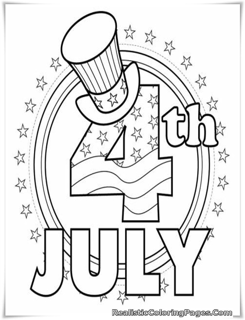 Free 4Th Of July Coloring Pages
 Fourth July Coloring Pages