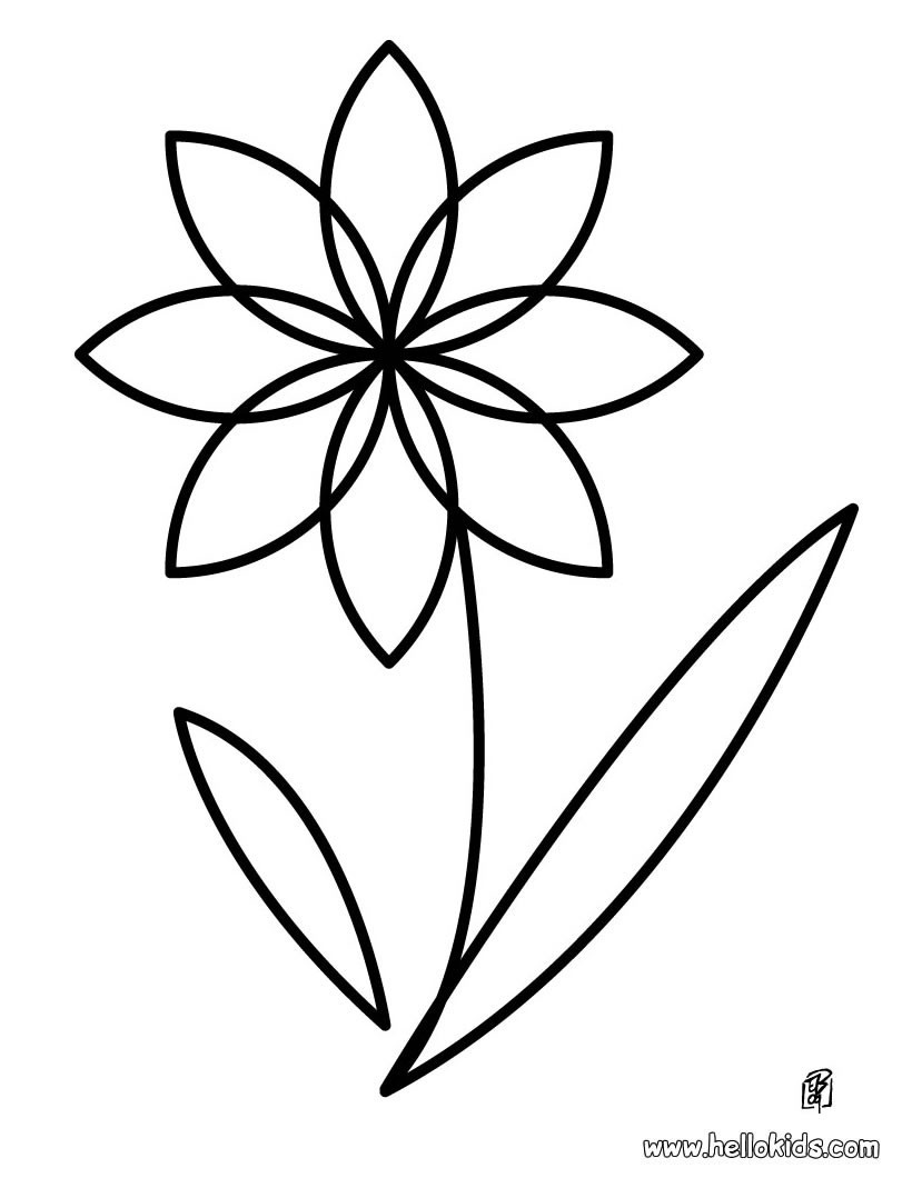 Free All Kinds Of Flower Printable Coloring Sheets
 Desenhos para colorir de desenho da linda flor para