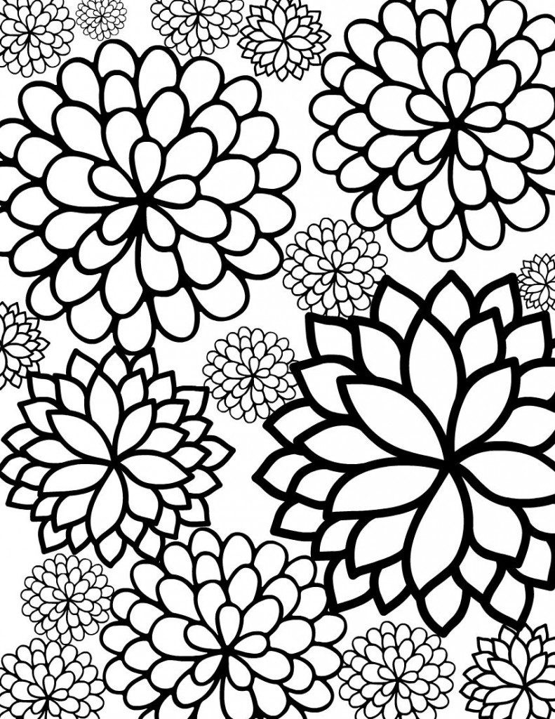 Free All Kinds Of Flower Printable Coloring Sheets
 Free Printable Flower Coloring Pages For Kids Best