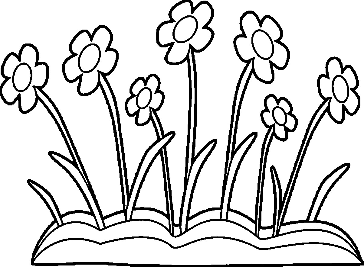 Free All Kinds Of Flower Printable Coloring Sheets
 Spring Flowers Coloring Pages coloringsuite