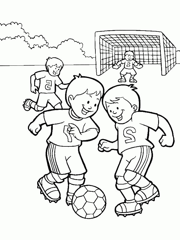 Free Coloring Pages Children Playing
 Kids Play Soccer Coloring Pages For Kids Coloring Home