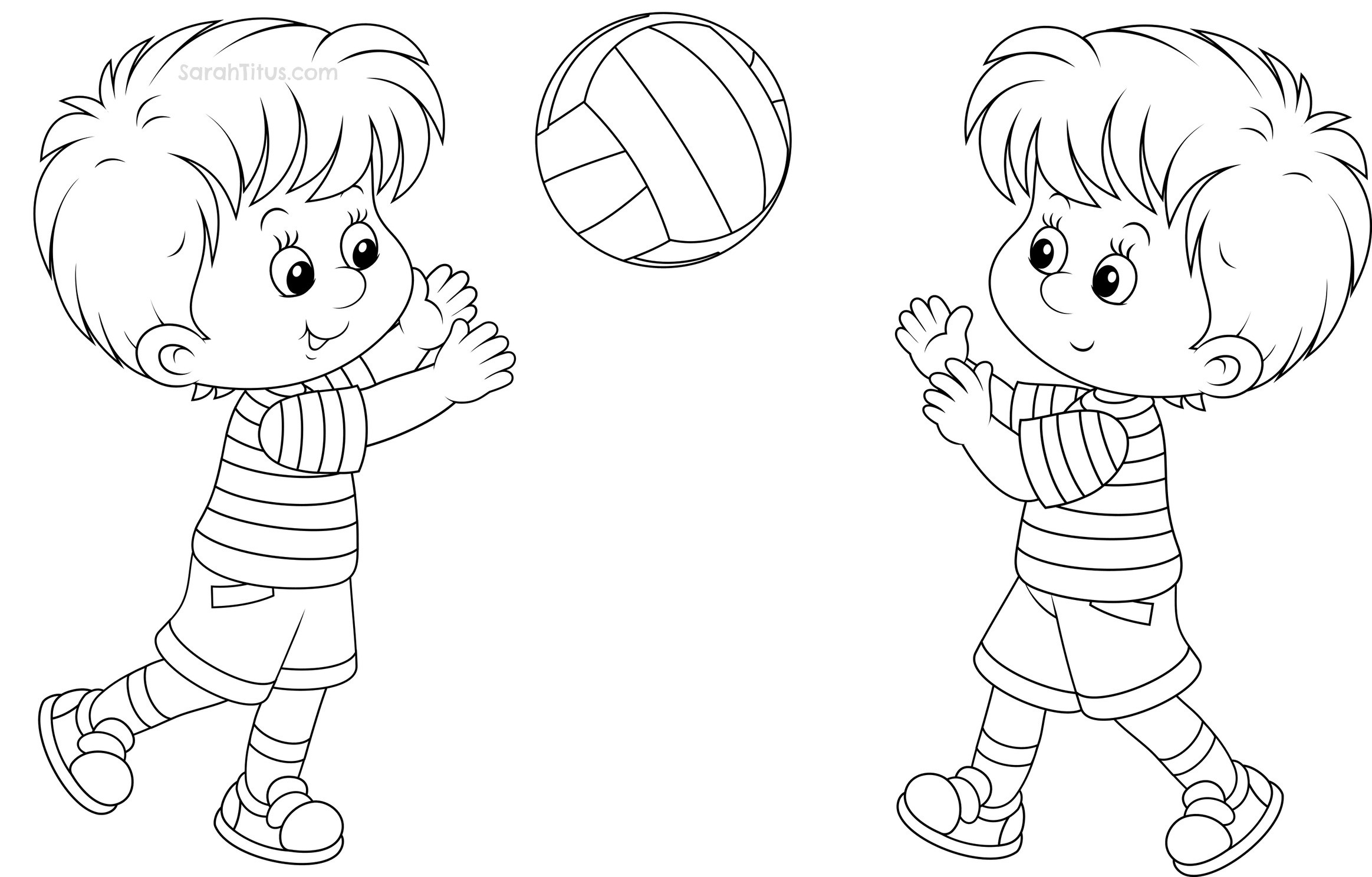 Free Coloring Pages Children Playing
 Kids Playing Coloring Pages