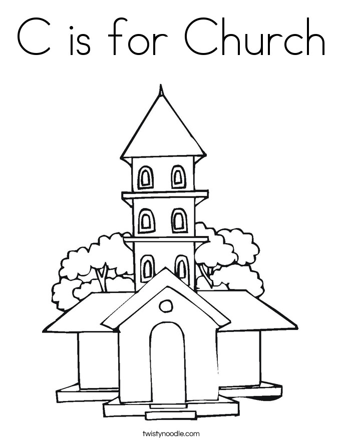 Free Coloring Pages Church
 Churches Free Colouring Pages