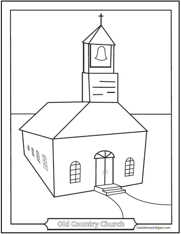 Free Coloring Pages Church
 9 Church Coloring Pages From Simple To Ornate