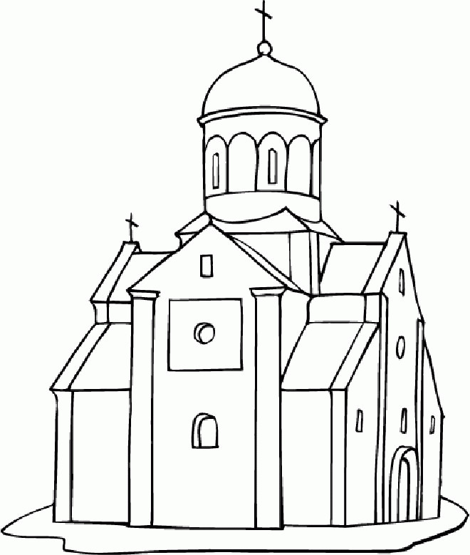 Free Coloring Pages Church
 Preschool Church Coloring Pages Coloring Home