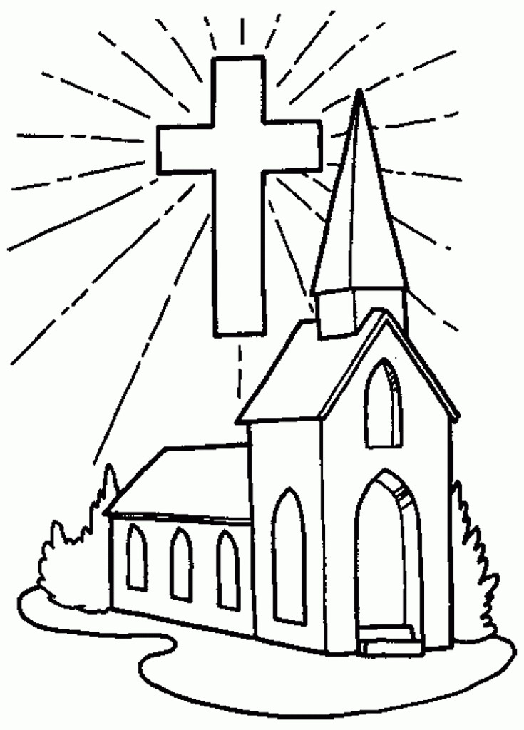 Free Coloring Pages Church
 Free Printable Cross Coloring Pages For Kids
