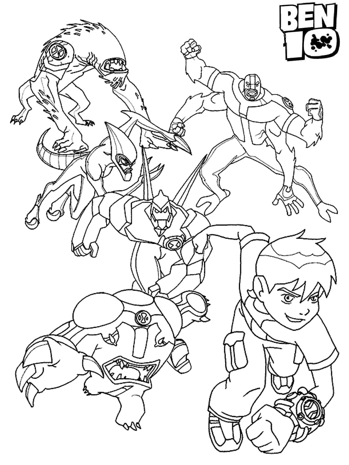 Free Coloring Pages For Boys Ben 10
 Free Ben 10 Coloring Pages