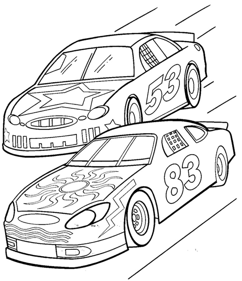 Free Coloring Pages For Boys Cars
 Free Printable Race Car Coloring Pages For Kids