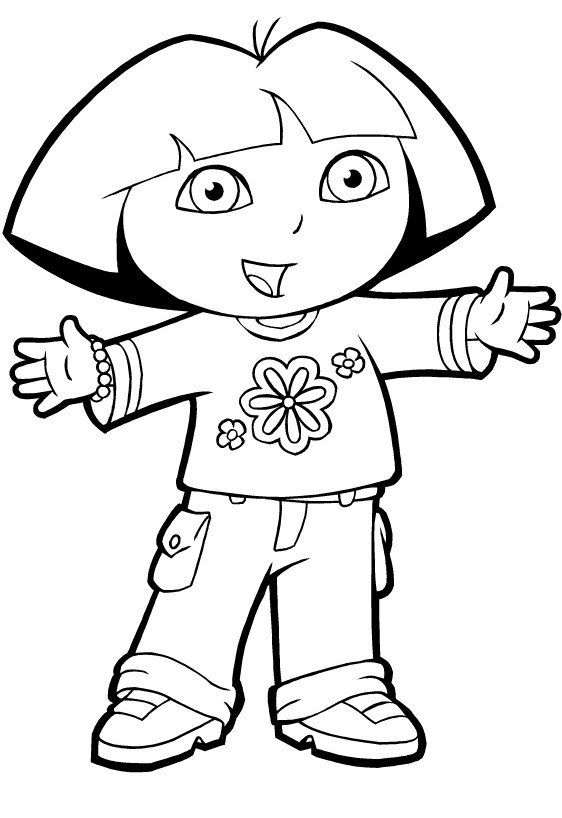 Free Coloring Pages For Girls Dora
 Dora The Explorer Coloring Pages