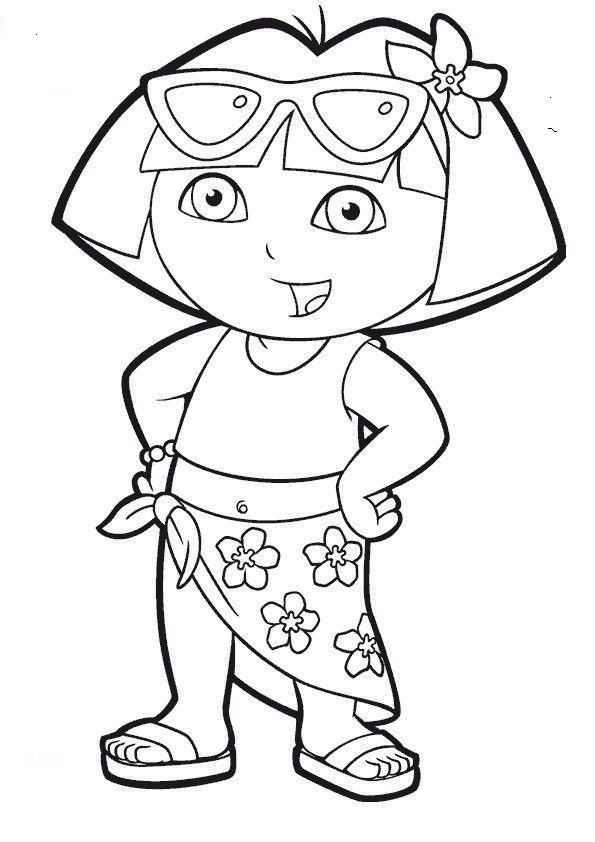 Free Coloring Pages For Girls Dora
 Free Printable Dora The Explorer Coloring Pages For Kids
