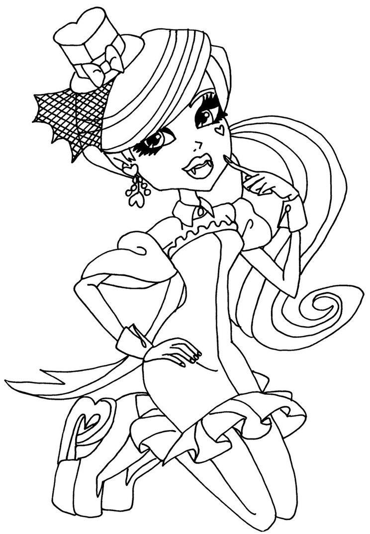 Free Coloring Pages For Girls Monster High
 Free Printable Monster High Coloring Pages for Kids
