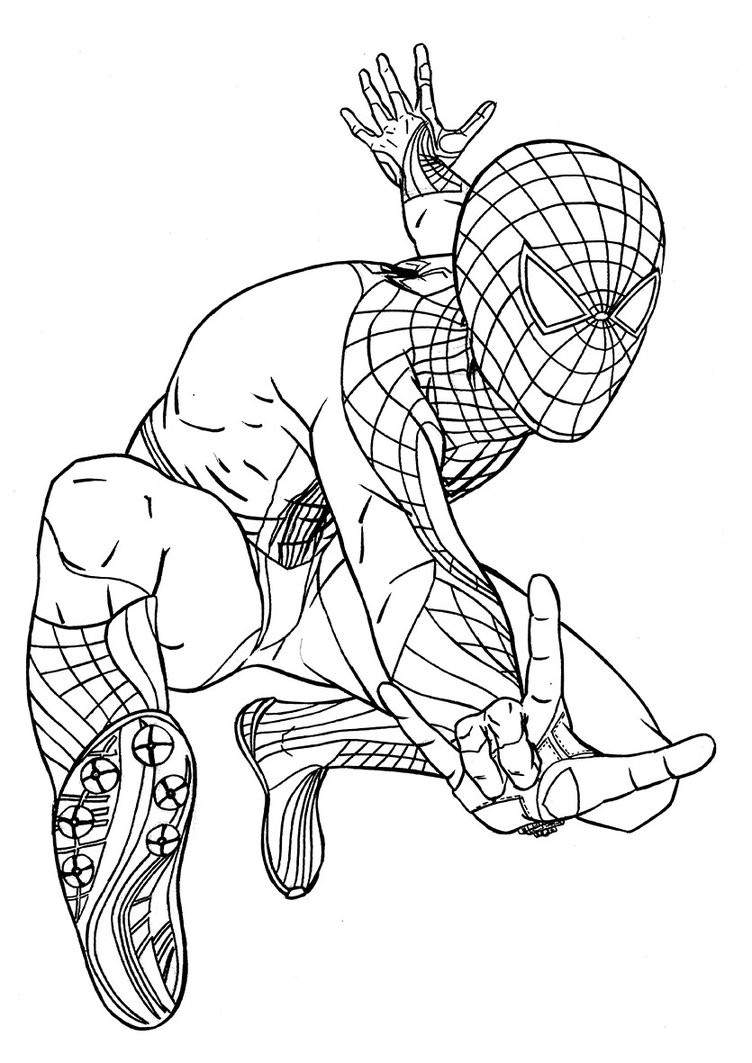 Free Coloring Pages For Kids Spiderman
 Free Printable Spiderman Coloring Pages For Kids