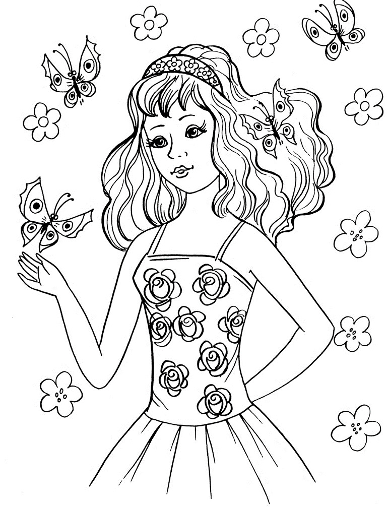 Free Coloring Pages For Teens Of Two Hawaiian Girls
 Coloring Pages for Girls Dr Odd
