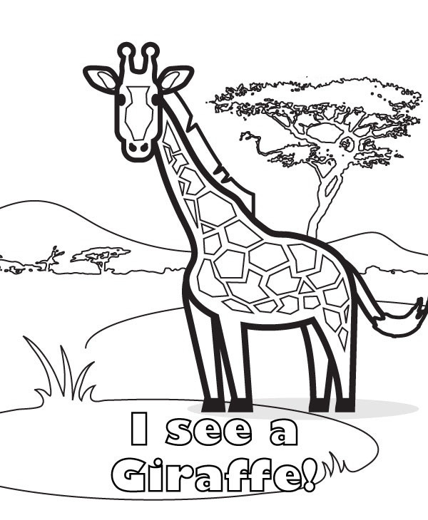 Free Coloring Pages Giraffe
 Free Printable Giraffe Coloring Pages For Kids